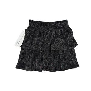 NWT - AQUA Girls Tiered Metallic Mini Skirt – Girl Size 9/10